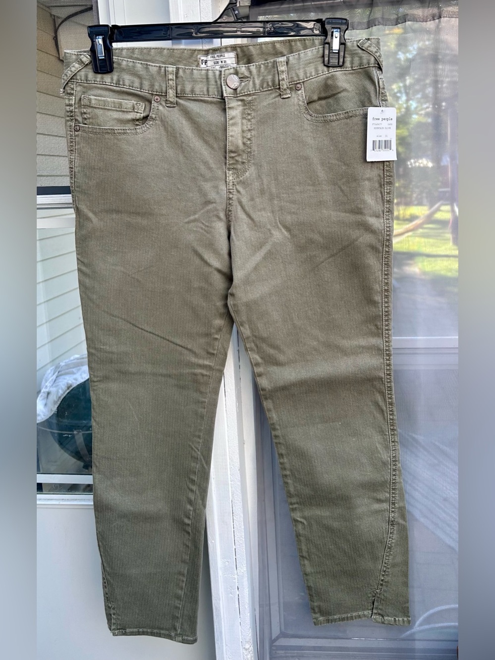 Free People herringbone denim bottoms